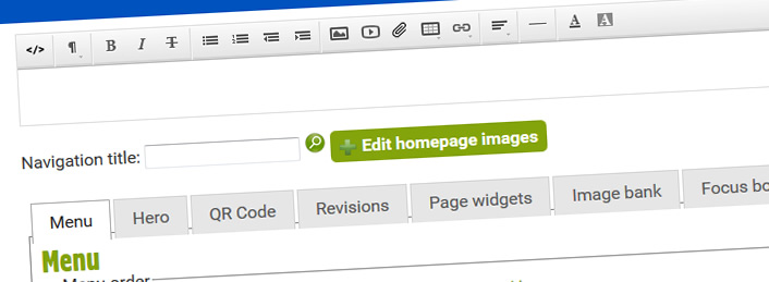 Website content management