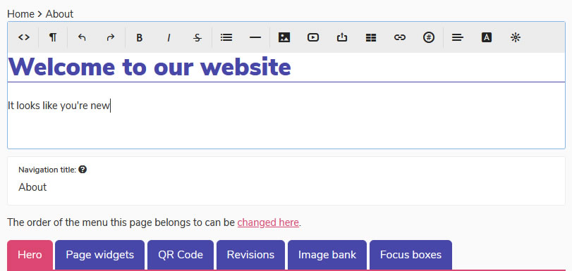 Website content management